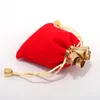 7x9cm 8x10cm 10x12cm 12*16cm Buste in velluto con apertura a campana in tessuto con coulisse in oro per borse per il trucco di gioielli Borsa per imballaggio regalo di Natale direttamente dal produttore