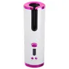 USB Rechargeable Cordless Auto-rotating Hair Curler Hair Waver Curling Iron with LCD Temp Display