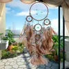 Obiekty dekoracyjne Figurki Dream Catcher Pięć Pierścień Pióro Wisiorek Czeski Styl Wiszące Dziecięce Outdoor Room Mocowanie ściany