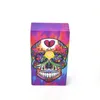 Cool Colorful Plastic Portable Tobacco Cigarette Case Holder Skull Pattern Storage Auto Open Flip Cover Box Innovative Protective Shell Smoking DHL Free