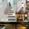 LED Wall Lamps Smart Stair Lamp Sensor Recessed Intelligent Indoor Lighting For Corridor Step Kitchen Foyer Bathroom Footlight