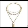 Chokers kettingen hangers drop levering 2021 8sesons mode eenvoudige kleine perzik hart slot ketting goud kleur liefde element keten multi-