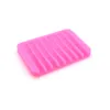 Porte-savon en Silicone antidérapant, plateau de rangement, boîte d'assiettes, conteneur de bain-douche, accessoires de salle de bains W0169