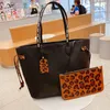 2 borse da donna designer borse per la spesa in pelle in pelle stampe per leopardo borsetta borsetta classica fornitore di borsa a spalla di fiori vecchio concen2368