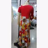 África Escritório Lady Dress Kaftan Floral Imprimir Vestidos Africanos para Mulheres Ombro Maxi Vestidos Femininos Roupas Africanas 5xL 210408