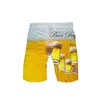Öl dag3d färg tryckta shorts coola och andas strandbyxor sommar män mode manliga casual shorts sportkläder 210713