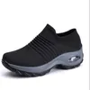 2022 Grote maat Damesschoenen Luchtkussen Flying Breien Sneakers Over-Toe Shos Fashion Casual Socks Schoen WM1028