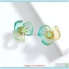 Pendientes Jewelrywomen Flor Resina Stud Pendiente Estilo clásico Mujeres Fiesta Cumpleaños Regalo de Navidad Entrega de gota 2021 CZDSD