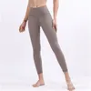 L131 Yoga leggings para mulheres altamente elásticas tecidos flexíveis em execução Lightweight Sentindo Workout Fitness Wear Lady Tights Cor Sólida