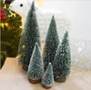 Mini PVC Artificial plants 10cm high Christmas Trees without light Desktop furnishing articles