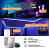 LED Strip Lights Mini WiFi 5 10 15 20M 5050 DC12V شريط ديود الشريط متعدد الألوان 24 KEYS مع التحكم في التطبيق MUSIC SYNC AC1002403023230