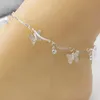 Anklets Wholesale Cute Fashion Jewelry Beautiful Butterfly Rhinestone Anklet for Women presenta Namour Charm Gift All Seasons Roya22