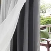 Nicetown Outdoor Vattentät Gardin Drape Blackout Ljus Blockerande Fade Resistent Med Grommet Rostskyddat För PorchBeachPatio 210712