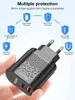 QC 3.0 PD Быстрое зарядное устройство 20W Type C USB быстрый зарядки адаптер двойных порта телефона настенные зарядные устройства для iPhone 13 Pro Max XR Samsung Note 20 S22 Ultra