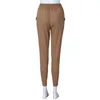 Hohe Taille Cargohose Damen Leichter Harem Casual Palazzo Schleife Schnürung Formelle Büro Elegant P3 Damen Capris