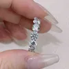 Luomansi S925 Sterling Silver Wreath Super Flash High Carbon Diamond Ring Party Wedding Woman Fine Smycken Gift 211217