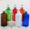 360 x 220 мл пустой янтарный белый синий зеленый красный оранжевый прозрачный большой шампунь пластиковая бутылка для бутылки бортовые лосьоны для воды косметический контейнер