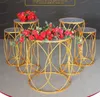 Mesa de boda Centros de mesa columna de hierro acrílico telones de fondo mesa florero titular pastel cupcake postre mesa alto Cake Stand crafts rack