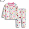 Rosa Wurm Baby Nachtwäsche Anzüge Mädchen Pyjamas T-Shirt Hose Baumwolle Neugeborenen Schlaf Sets Kinder Langarm Kleidung Zu Hause Roben 210413