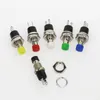 Smart Home Control 50/100Pcs 7mm 3A/125V 1A/250V OFF-(ON) Thread Multicolor 2 Pins Momentary Push Button Switch 6 Color