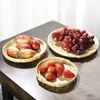 Kitchen Storage & Organization 30CM Bamboo Fruit Dish Rattan Bread Basket For Dinner Plate Handmade Weave Round Sundry Container Tray