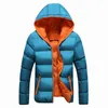 2021 hommes hiver épais velours coupe-vent vers le bas manteau de haute qualité mâle imperméable veste G1108