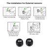 LCD-display Bandenspanning Monitoring Systeem 2 Externe sensoren Motorfiets TPMS Temperatuur Alarm Solor USB Charge