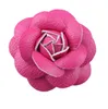 Tyg Swatches Black White äkta läder Camellia Flower Bow for Woman Big Size Ribbon Dress Shirt Accessories