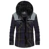 Giacche da uomo Warm Fleece Cotton Plaid Con cappuccio Giacca invernale da uomo Felpe con cappuccio Camicia e cappotti Camicie Chaquetas Hombre MY234