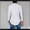 T-Shirts Tees & S Apparel Drop Delivery 2021 Long Sleeve T Shirt Men Cotton Casual Tshirt Streetwear Solid Color Slim Fit Fitness Clothing Me