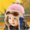 Boys Winter Warm Cap Beanie Pilot Crochet Earflap Hats Knit Baby Hat Gorro Dropshipping 24C3