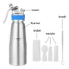 500ml Aluminum Cream Gun Fresh Cream Foamer Chargers Foam Whipped Dessert Cream Dispenser Whipper Cake Making Decorating Tool