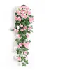 Искусственный цветок ротанга поддельных растений виноградные украшения стены висит розы дома декор аксессуары свадебный декоративный венок Paf12894