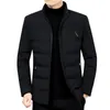 Män Vinter Parka Mid-Length 3 Färger Vindskyddad Varm Jacka Outwear Coat Plus Storlek 4XL 211110