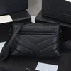 Borsa a tracolla con reticolo di diamanti neri Borse a tracolla Borse a mano da donna Borsa a mano in vera pelle Cinturino regolabile con lettera di moda Borse con patta Borse a mano Portafoglio