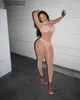 Women Jumpsuit Designer V-neck Nightclub Sexy Eye Net Onesies Long Sleeve Trousers Slim Rompers Casual Clothes 9 Colours