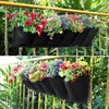 Planters & Pots DESIGN Horizontal Hanging Garden Planter Flower Layout Waterproof Wall Mount Flowerpot Bag Indoor Outdoor Use