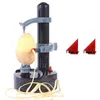 Elektrik Soyucu Meyve Patates Peeling Makinesi Otomatik Spiral Elma Soyucu Sebze Kesici Parlama Aracı