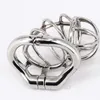 Male Chastity Devices Stainless Steel Bondage Penis Rings Skew Left shape Cock Lock Sex Toys For Men