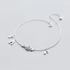 Anklet Real 925 Sterling Silver Music Note Treble Clef Enkelarmbanden Foot Chains voor Vrouwen Meisjes Fijne Sieraden