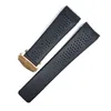 Titta på Band för Tag Heuer Carrera Silicone Rubber Waterproof Men Women 22 24mm Rem Accessories Armband Belt248U