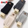 Women's Leggings Warm Fluwelen Thermische Slanke Hoge Taille Zwart Stretch Afslanken Winter Dikke Broek op Fleece 210428