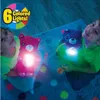 Party Favor Children Cartoon Plush Toy LED Night Light Starry Belly Dream Projection Comforting Lamp Star Projector Xmas Födelsedag 2615