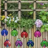 Decorações de jardim 8 pcs colorido metal inseto pingente de parede fence pendurar animal bonito decorativo decorativo interior decoração criativa ao ar livre