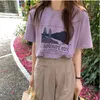 3 kleuren zomer koreaanse stijl vintage print korte mouw t-shirt womens losse tops casual wit beige tees shirt femme (x1906) 210423