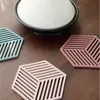 Paspaslar Pedleri E8FF Silikon Sofra Yalıtım Mat Hexagon Ped Kase Placemat Ev Masa Dekorasyon Için Mutfak Aracı