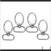 Sewing Notions Tools Apparel Drop Delivery 2021 4Pcs Alloy Curved Lobster Clasps Swivel Trigger Clips Snap Oval Ring Bokfn