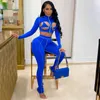 Paski Patchwork Hollow Out Zipper 2 Piece Zestaw Kobiety Streetwear Sexy Bikini Turtleneck Top + Bodycon Legginsy Party Club Stroje 210525