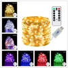 20m 10m 5m Fairy Lights USB Powered String Fjärrkontroll 8 Modes Garland LED Jul Utomhus Y0720