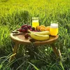 Wooden Outdoor Wine Table Folding Picnic-table With Glass Holder 2 In 1 Wine Glass Rack Outdoor Portable Picnic Folding